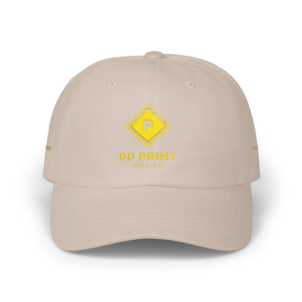 Classic Dad Cap — Minimal Light Brown Low-Profile Hat with Gold Diamond Logo