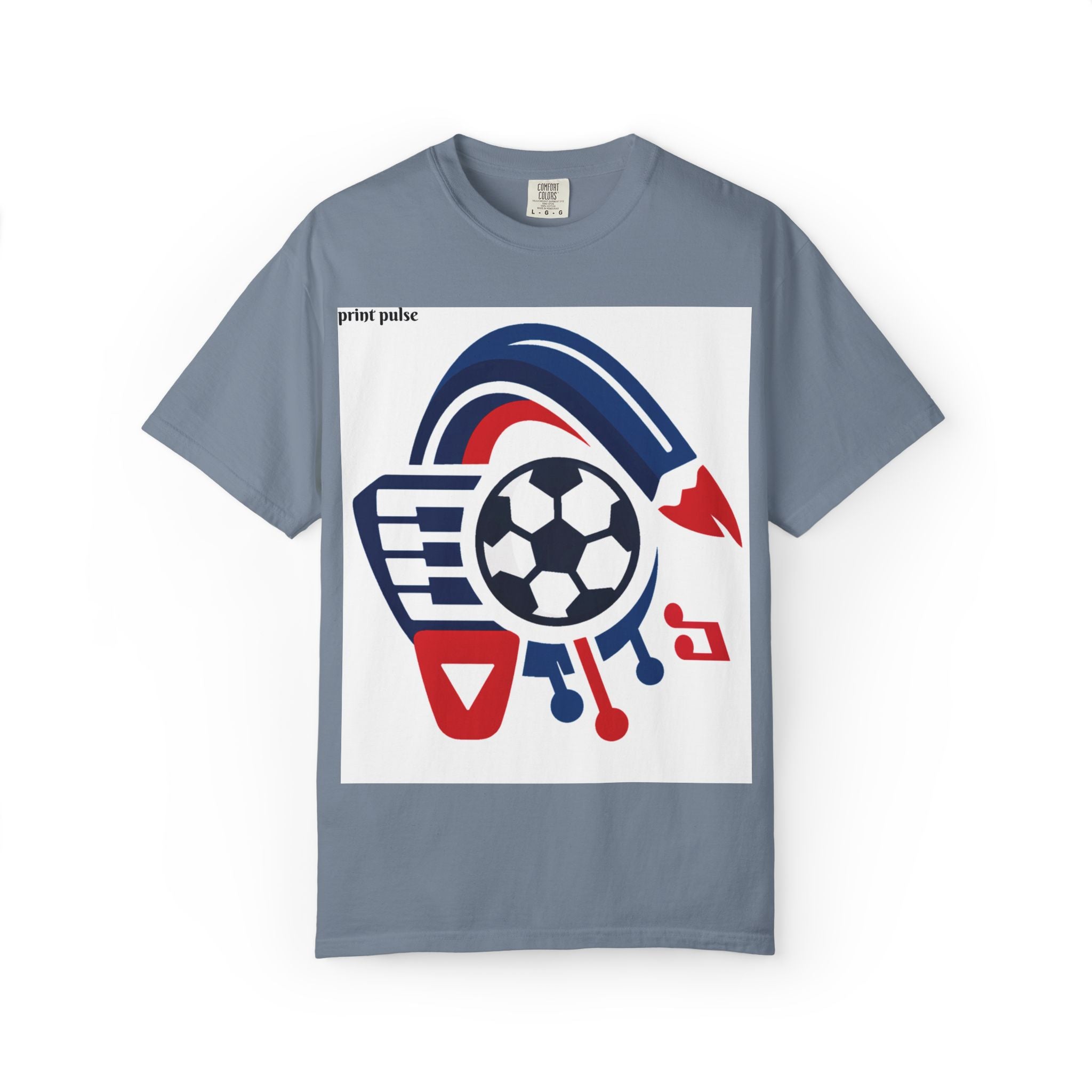 Hobbies & Career Splash T-Shirt — Blue & Red Inspirational Tee