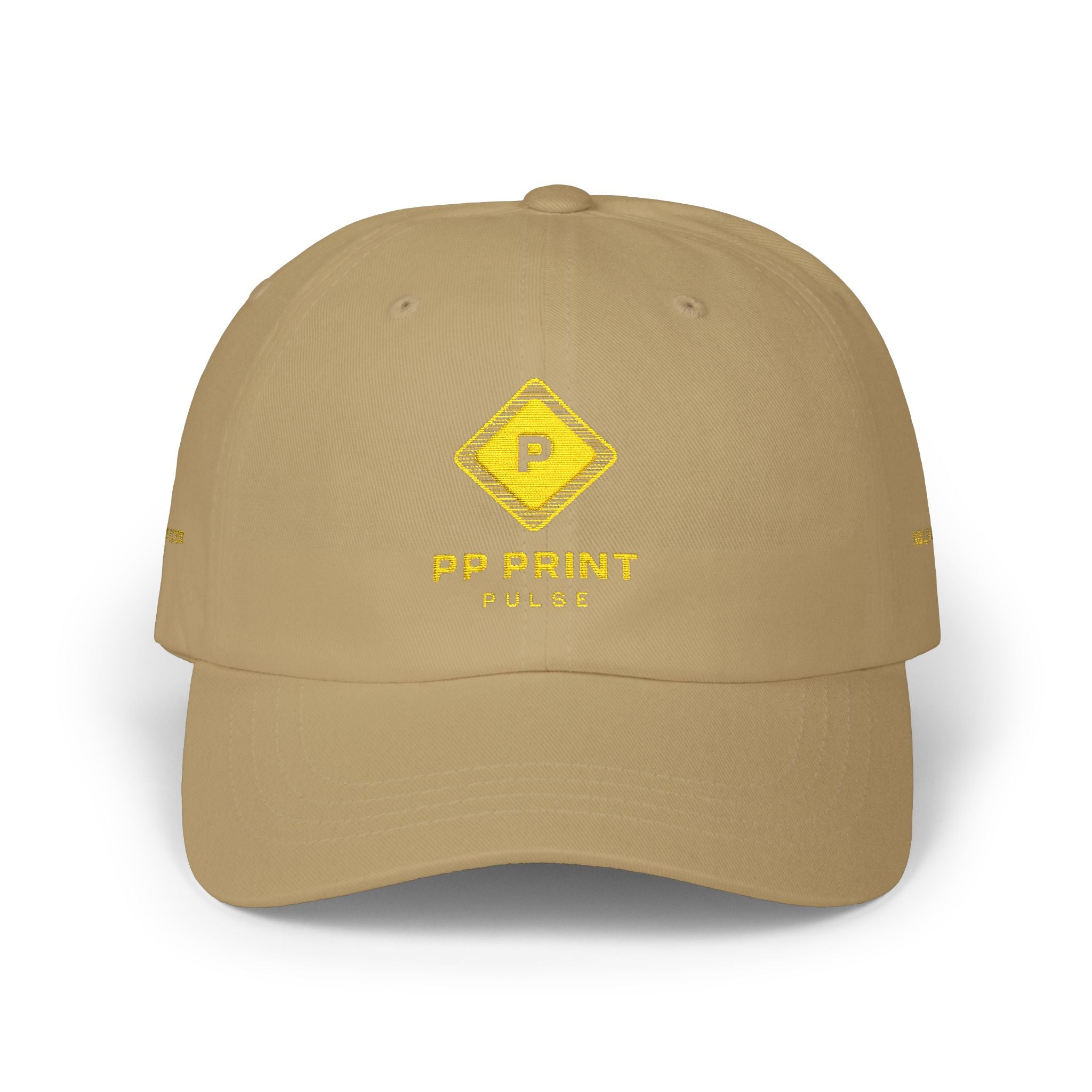 Classic Dad Cap — Minimal Light Brown Low-Profile Hat with Gold Diamond Logo