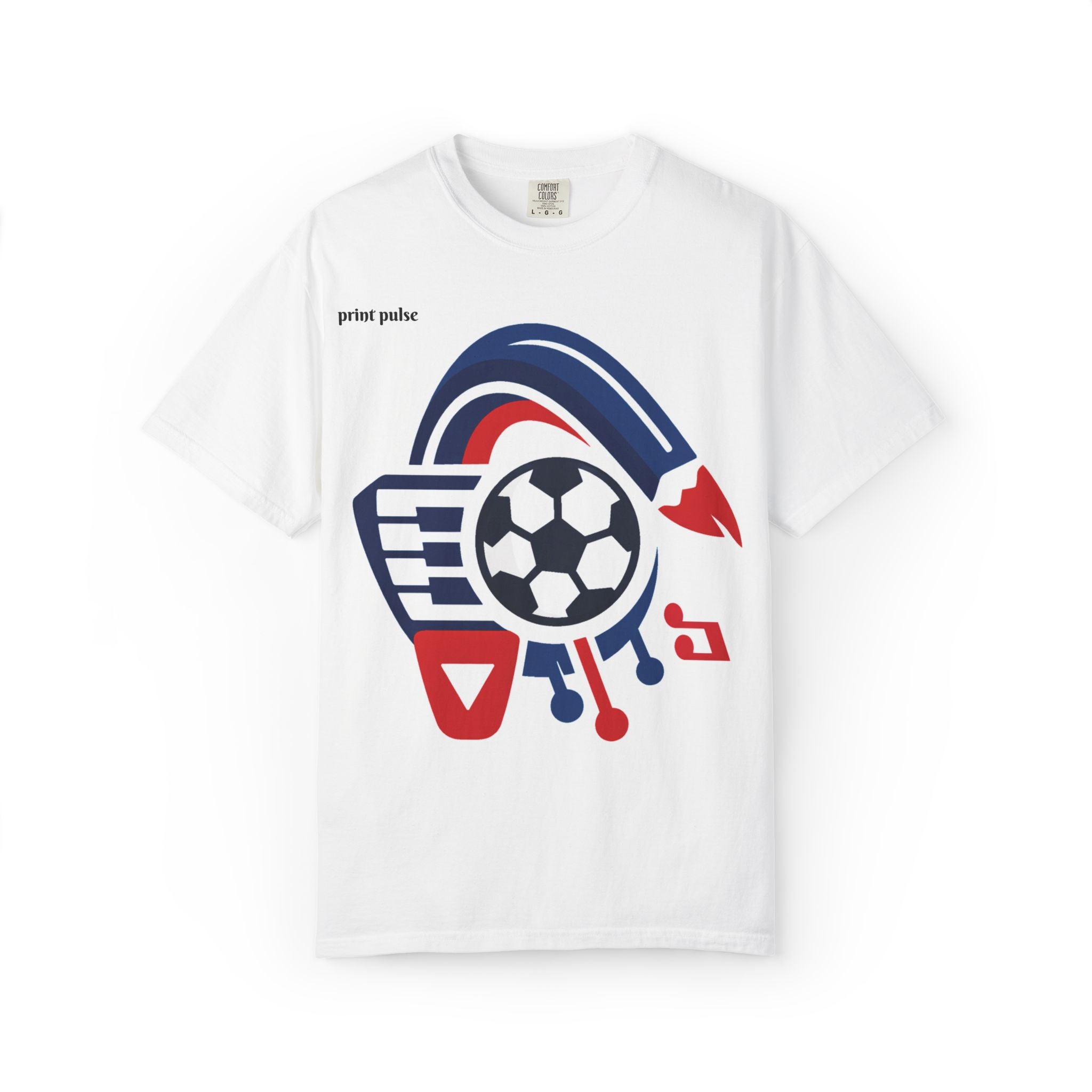 Hobbies & Career Splash T-Shirt — Blue & Red Inspirational Tee