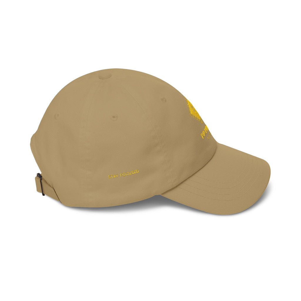 Classic Dad Cap — Minimal Light Brown Low-Profile Hat with Gold Diamond Logo