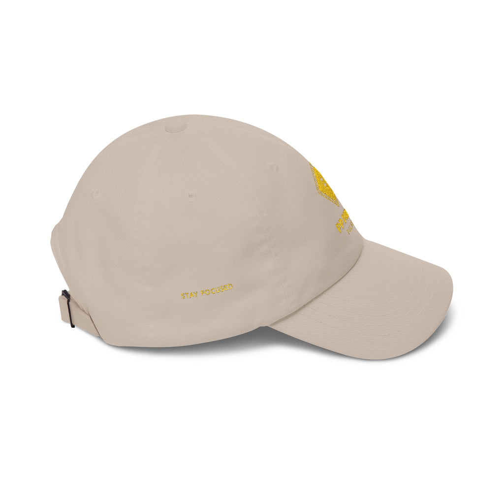 Classic Dad Cap — Minimal Light Brown Low-Profile Hat with Gold Diamond Logo