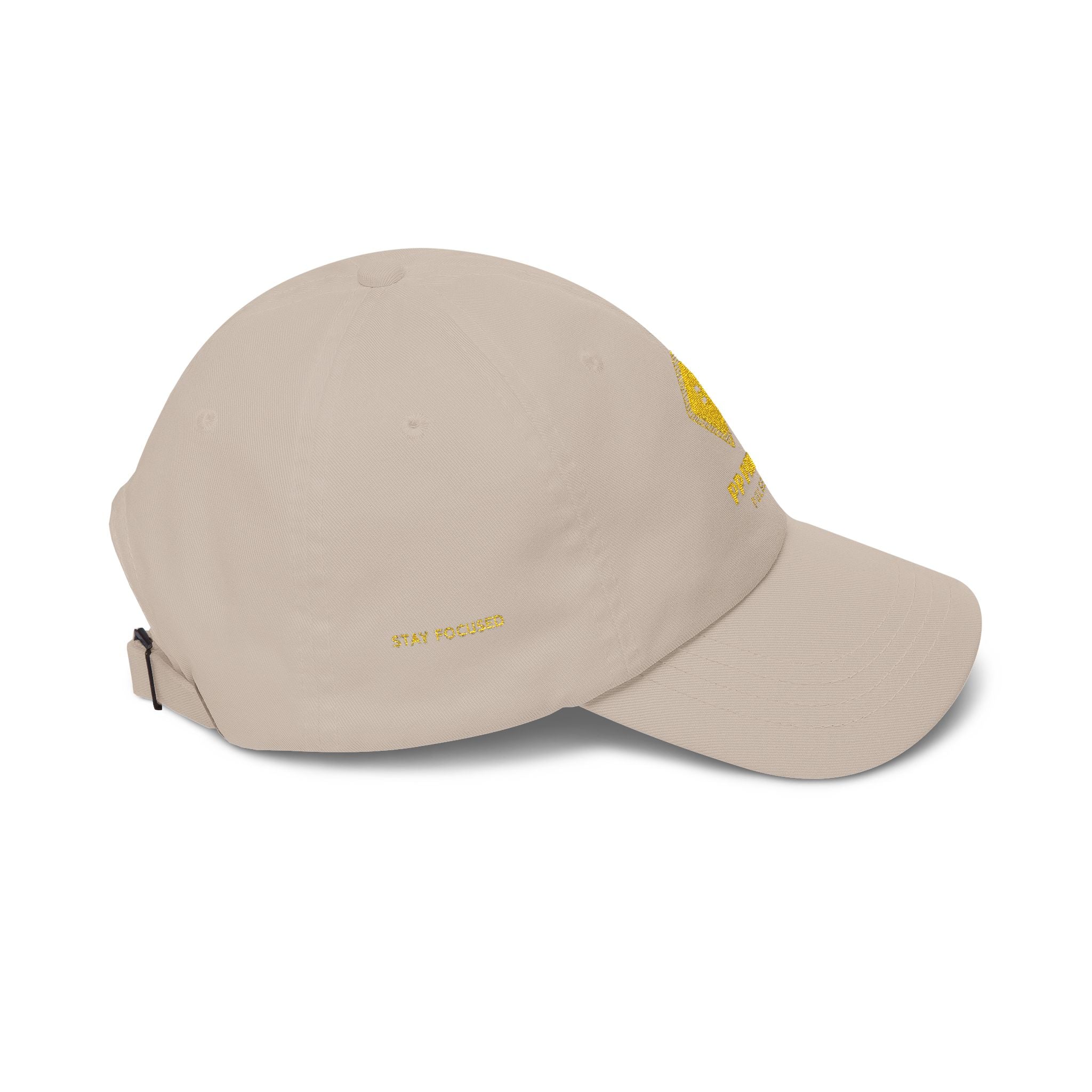 Classic Dad Cap — Minimal Light Brown Low-Profile Hat with Gold Diamond Logo